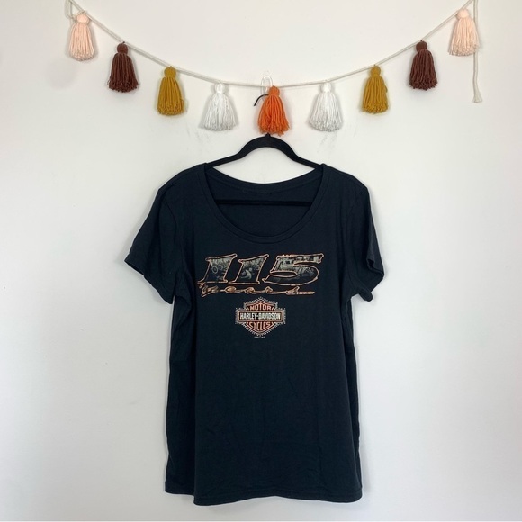 Harley-Davidson Scoop Neck 115 Years Old Factory Graphic T-Shirt Size XXL - Picture 1 of 8